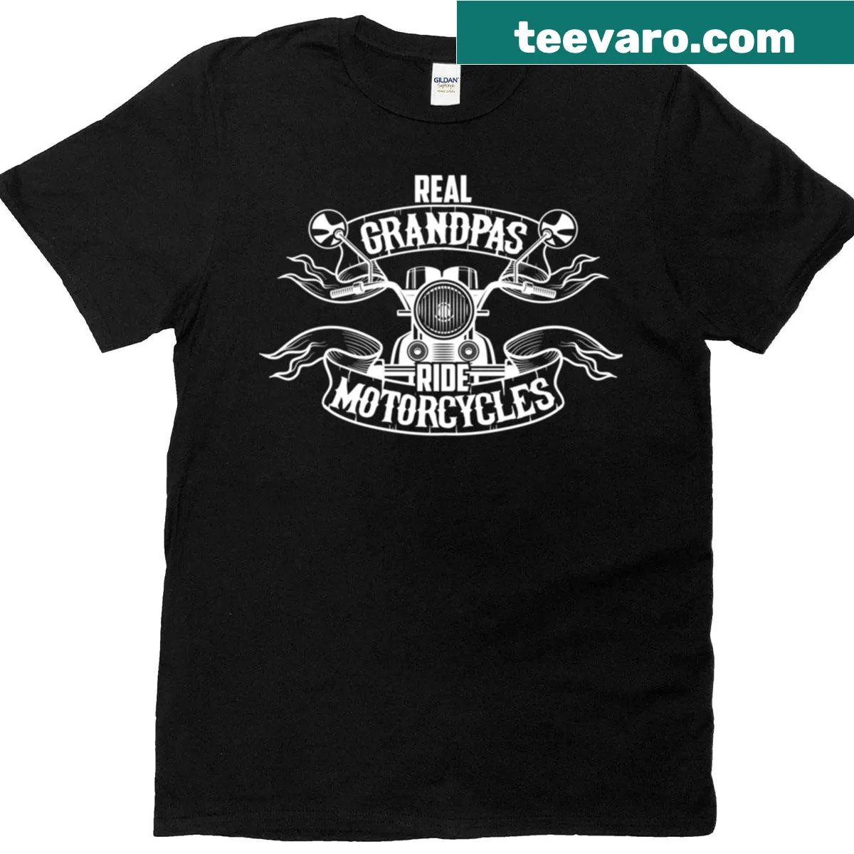 Typography T-shirt for grandpas with a motorcycle quote — on a men's t-shirt