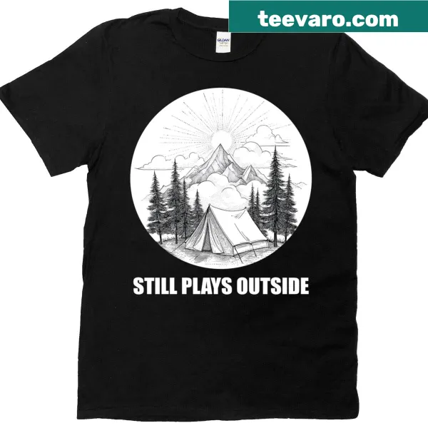 Outdoor-themed hiking graphic T-shirt celebrating camping and nature