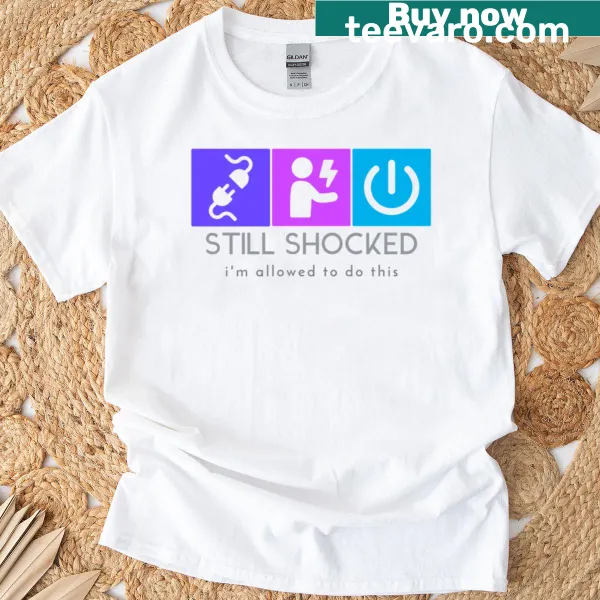 Funny electrician apprentice T-shirt with humorous text