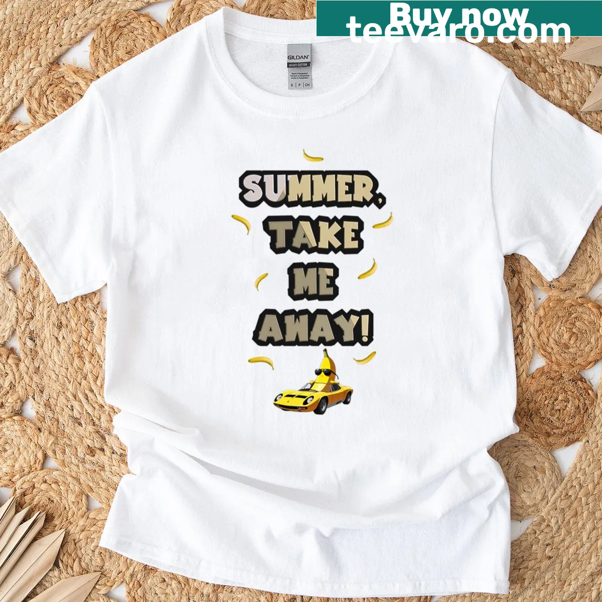 Playful banana graphic on a t-shirt — on a men's t-shirt