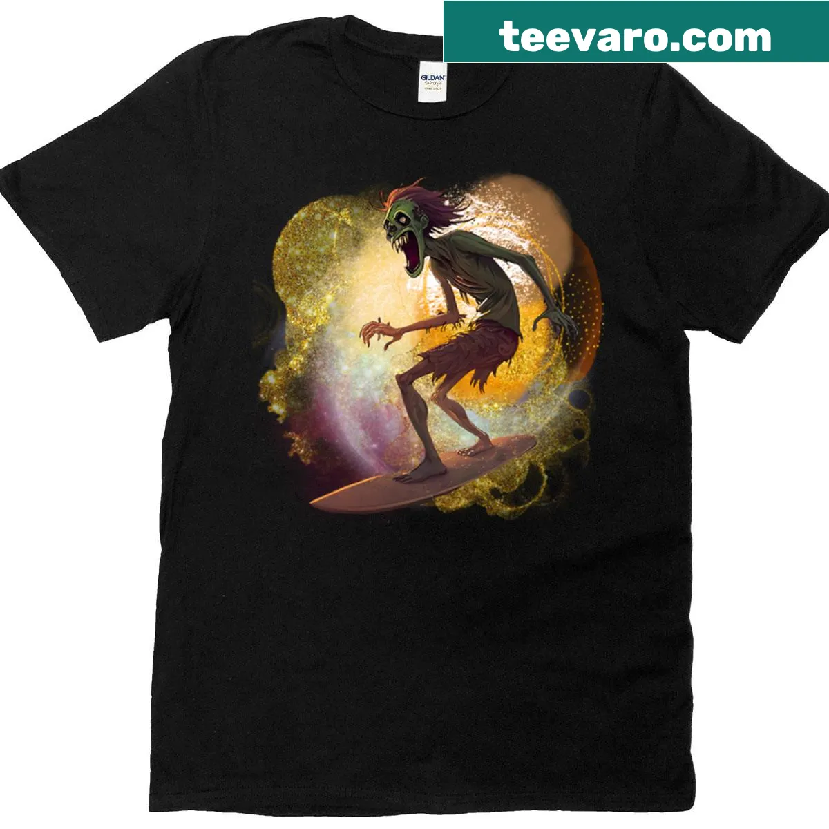 Oversized t-shirt with the phrase 'Surfer Of The Forgotten Realms' — on a men's t-shirt