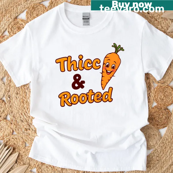 Cartoon carrot with sass on a humorous T-shirt