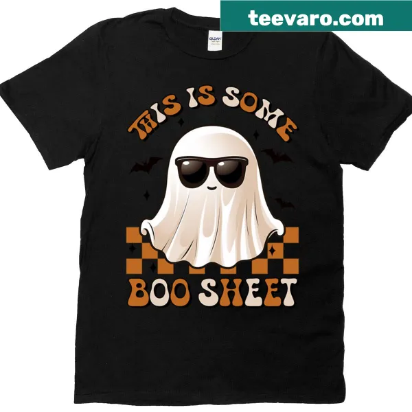 Funny Halloween t-shirt with a ghost graphic and humorous text