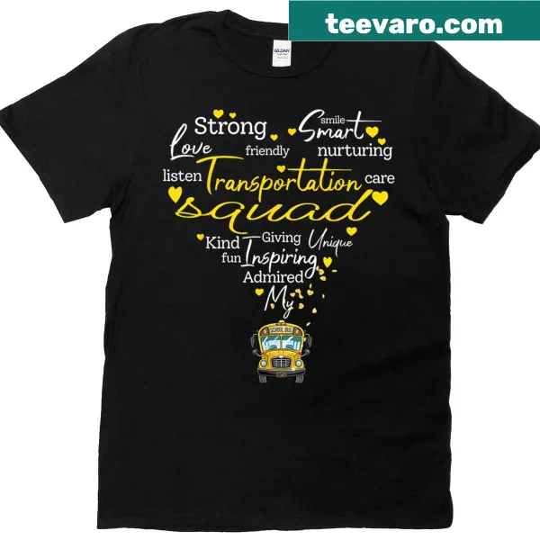 T-shirt with bold typography for Transportation Squad Aide