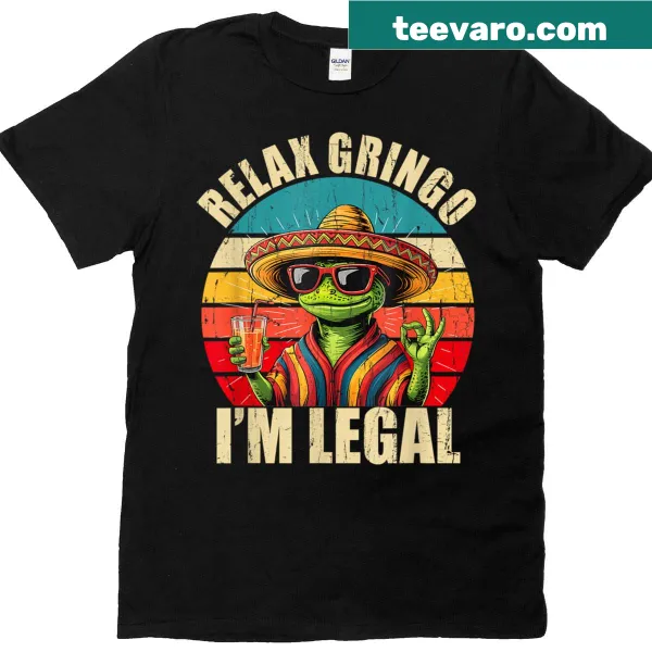 Vintage T-shirt featuring a playful cartoon lizard with 'I'm Legal' text