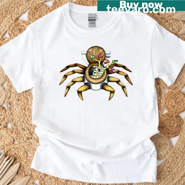 Funny cartoon spiderlet creature graphic t-shirt