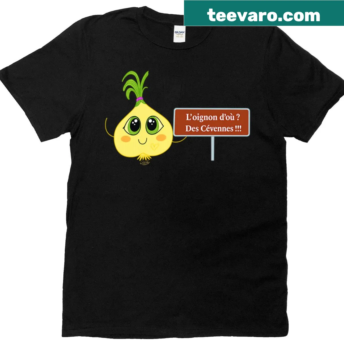Food-themed t-shirt asking about onion origins — on a men's t-shirt