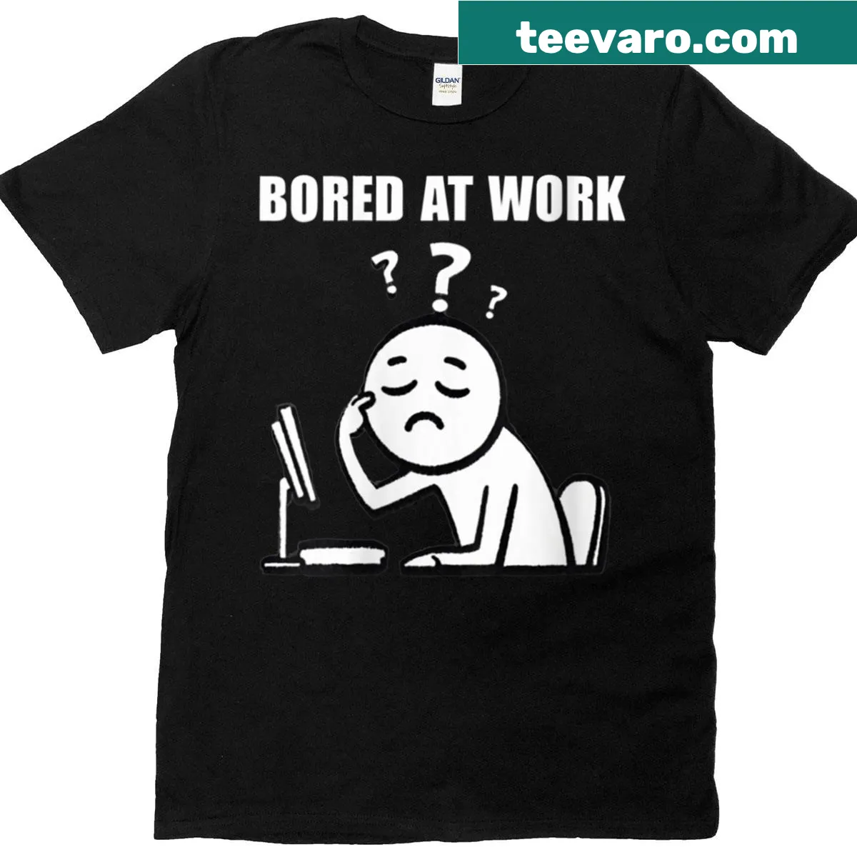 Funny T-shirt for office workers with humor about laziness — on a men's t-shirt