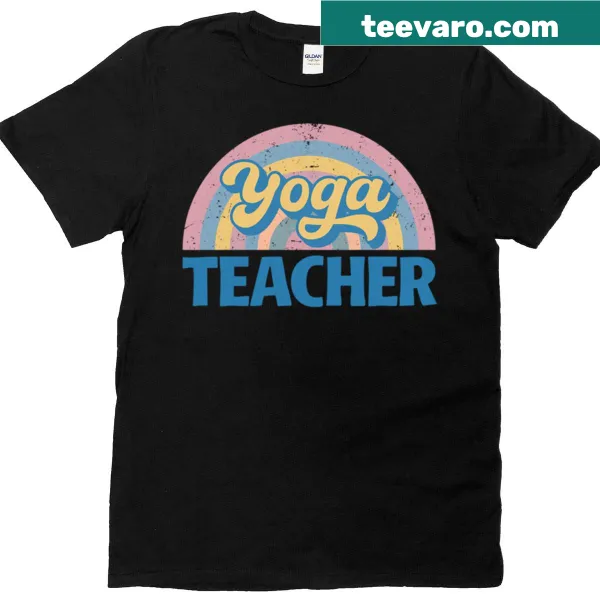 Yoga teacher t-shirt with a calm and stylish design