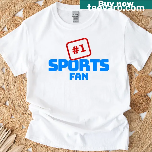 Kids t-shirt declaring '1 Sports Fan' for young sports lovers