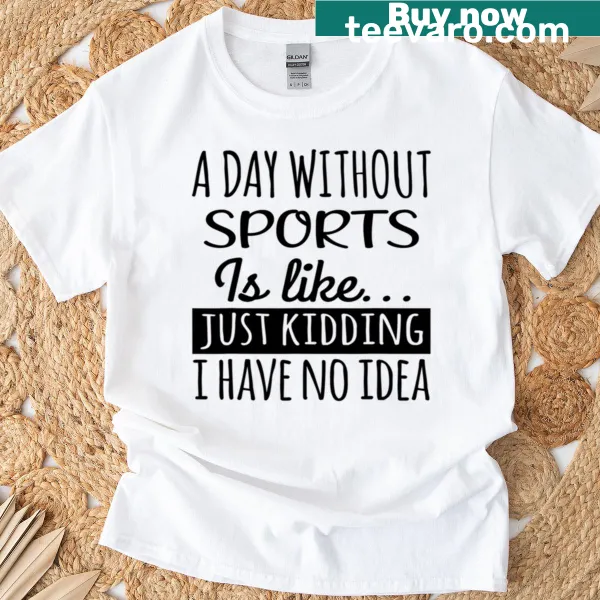Funny sports-themed T-shirt with playful typography design