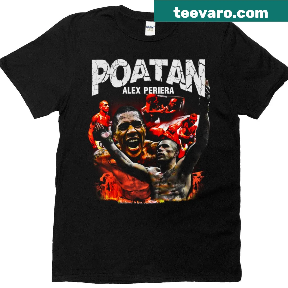 Vintage t-shirt honoring Alex Pereira, designed for fishermen — on a men's t-shirt
