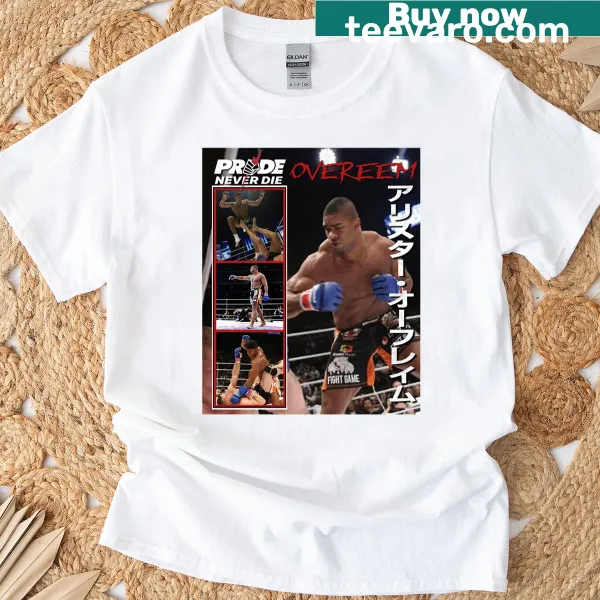 Inspirational typography design featuring 'Pride Never Die' for Alistair Overeem
