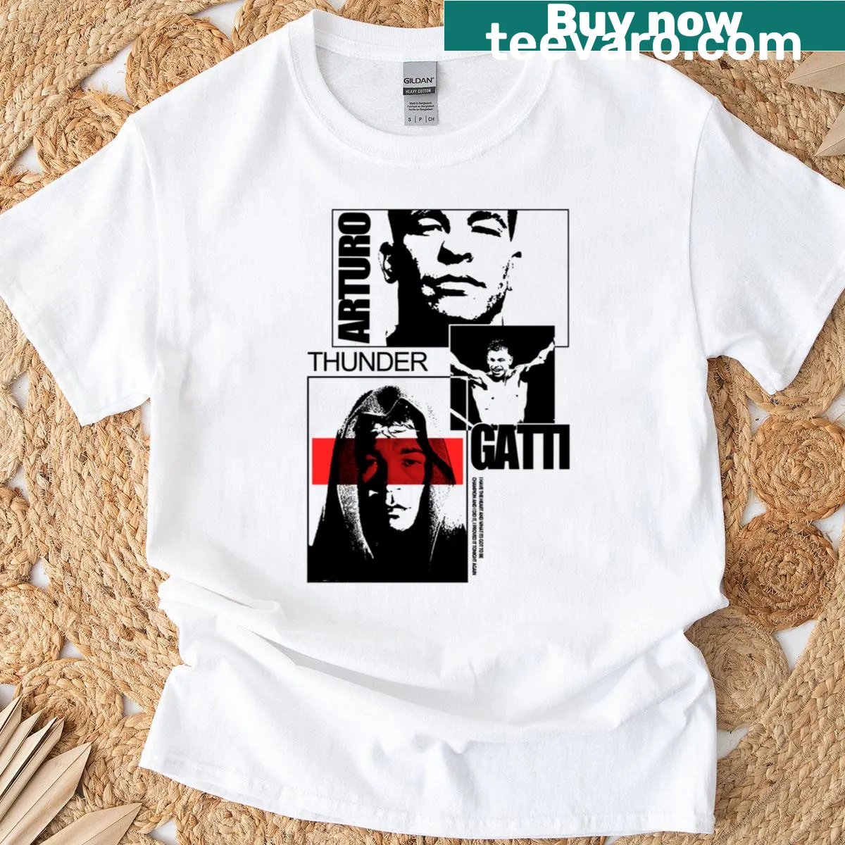 Vintage Arturo Gatti Boxing Legend T-shirt with distressed print — on a men's t-shirt