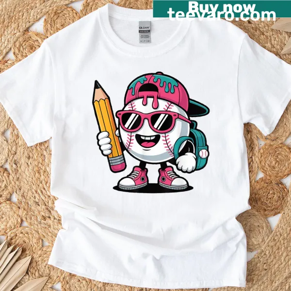 Ice cream drip baseball t-shirt for kids