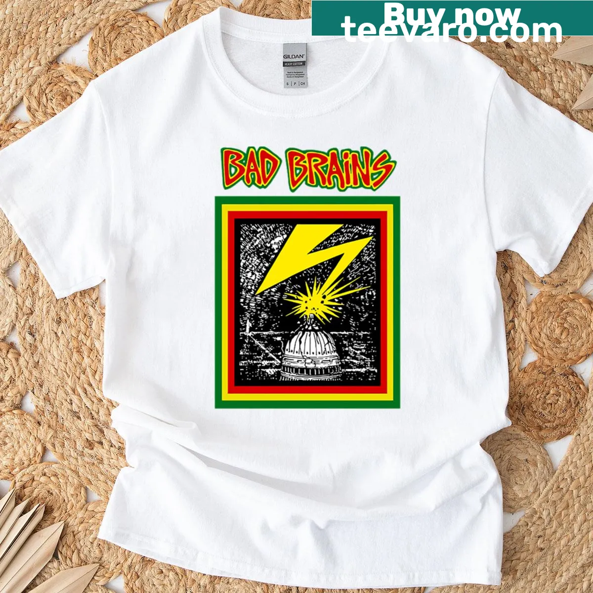 Bad Brains T-shirt featuring the band's name in bold lettering — on a men's t-shirt