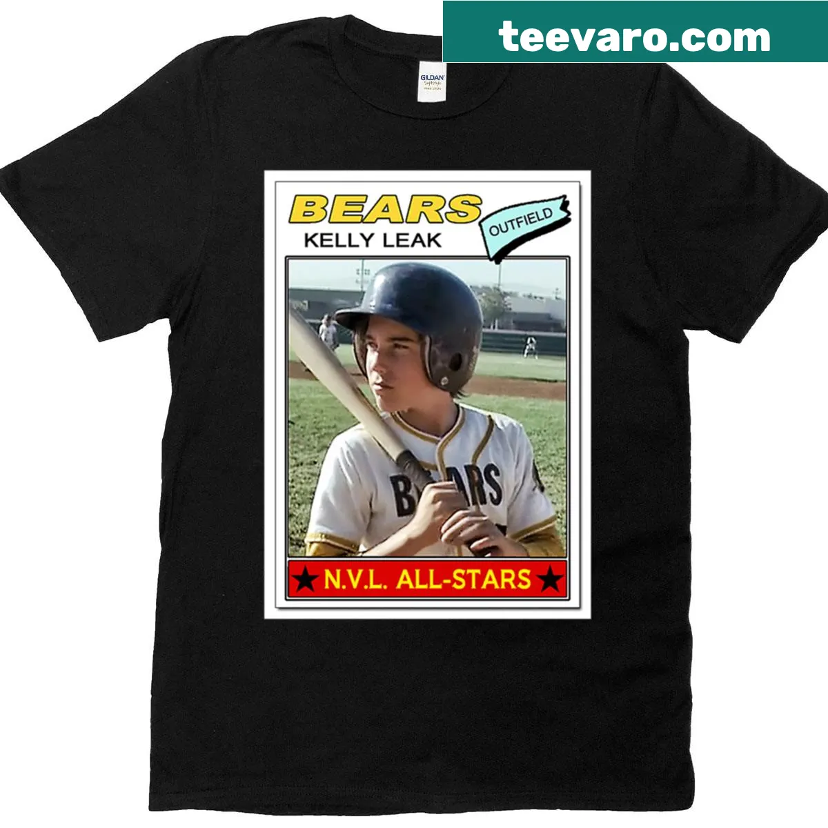 Illustration of Kelly Leak from Bad News Bears on T-shirt — on a men's t-shirt