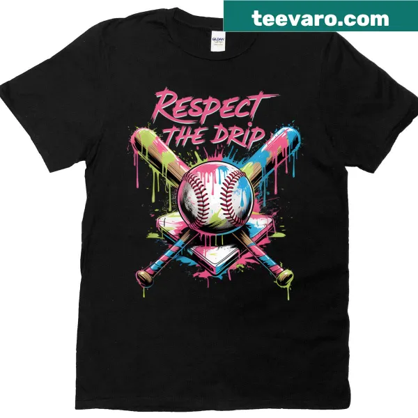 Youth T-shirt with baseball dripping ice cream graphic