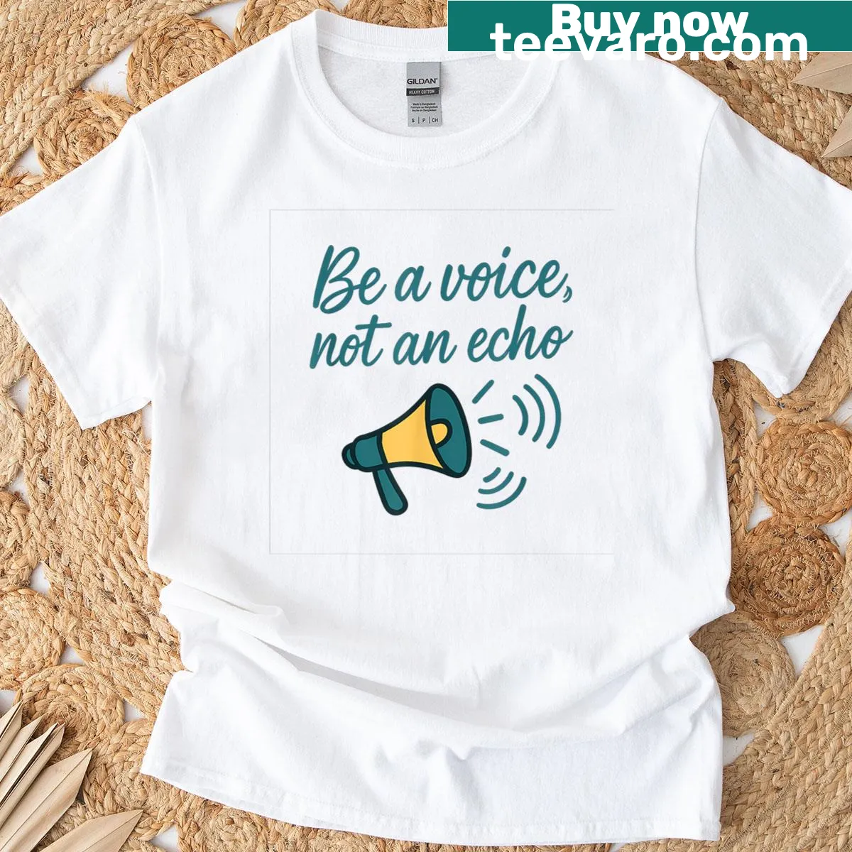 Inspirational quote graphic T-shirt with motivational message — on a men's t-shirt