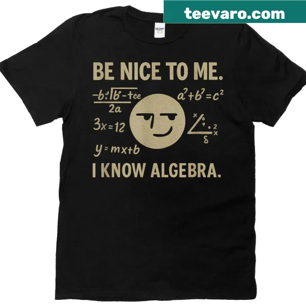 Vintage-style math meme t-shirt for algebra fans