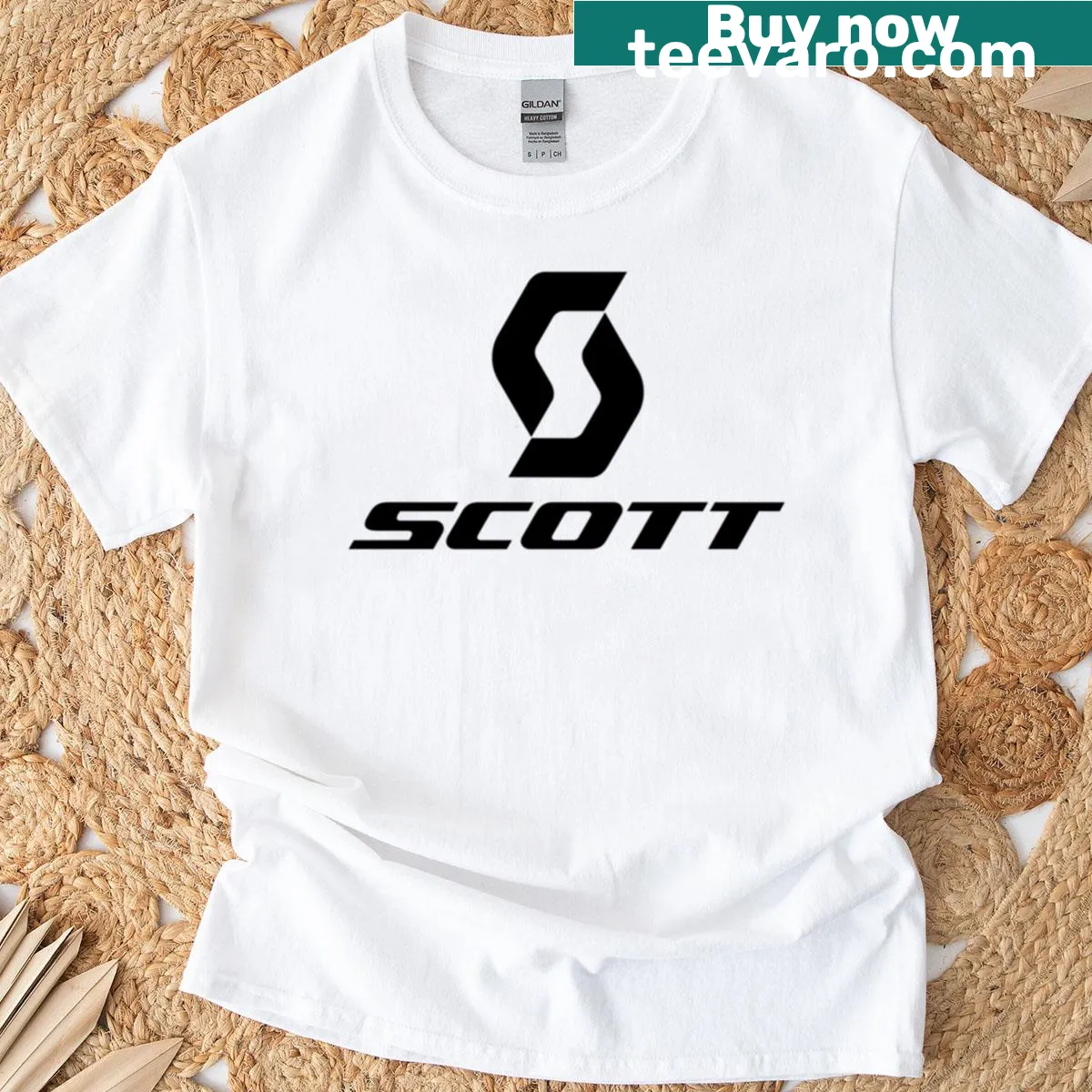 Scott bike logo t-shirt for cycling enthusiasts — on a men's t-shirt