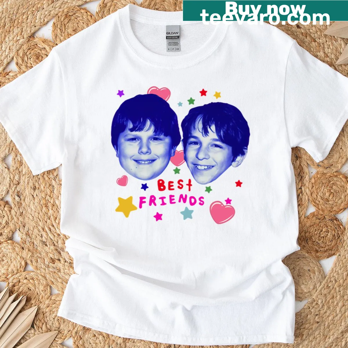 Wimpy Kid t-shirt featuring Greg and Rowley characters — on a men's t-shirt