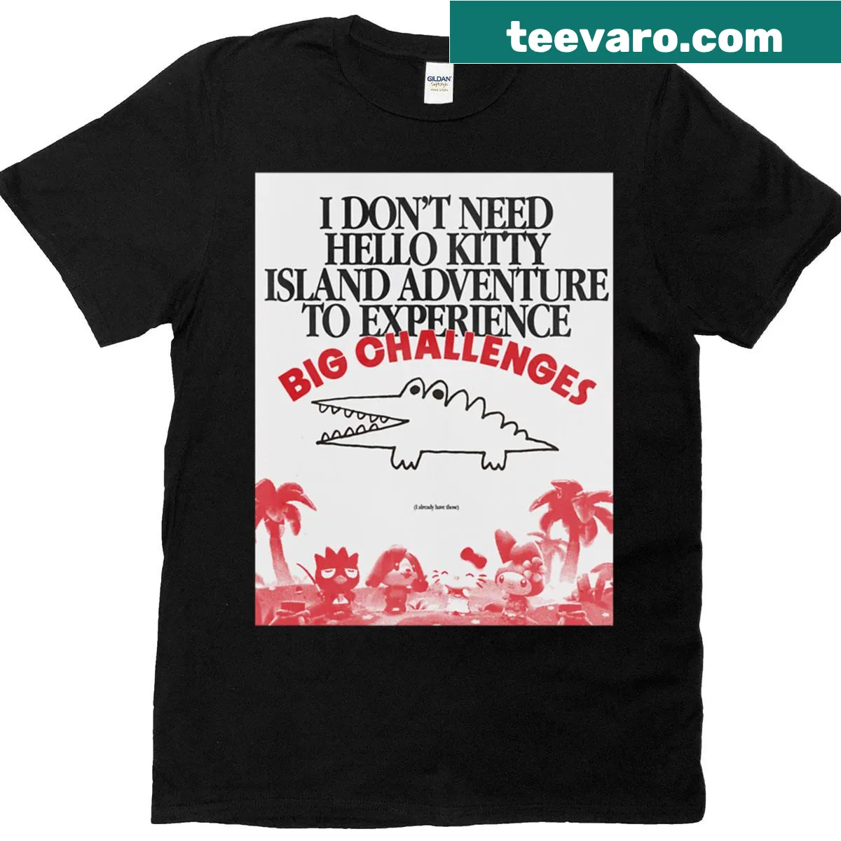 Inspirational T-shirt featuring motivational saying about challenges — on a men's t-shirt