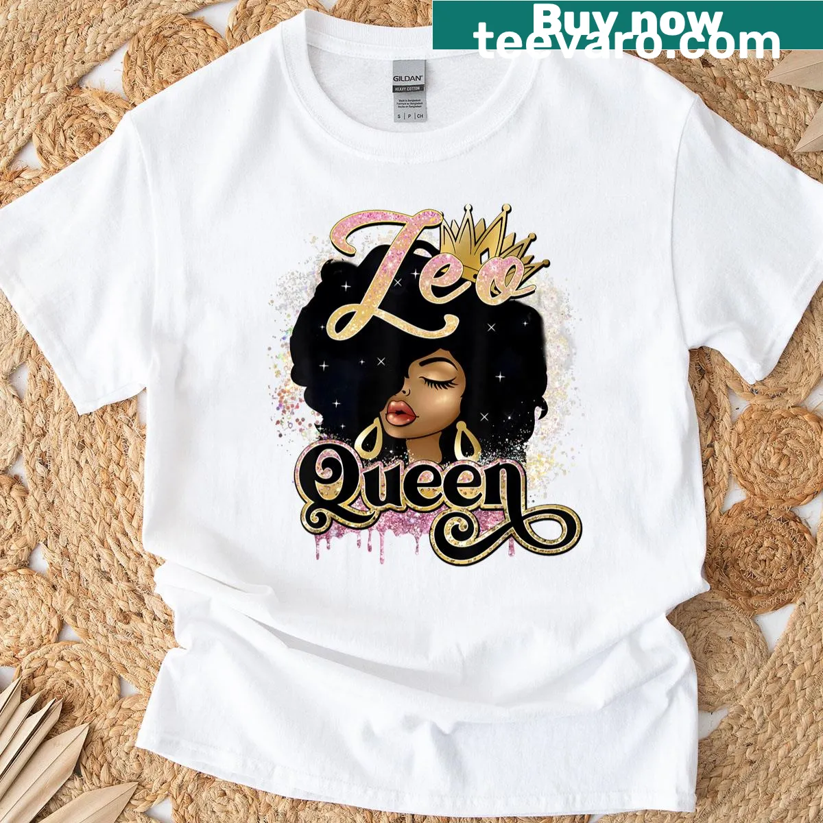 Empowering T-shirt celebrating melanin and Leo queens — on a men's t-shirt