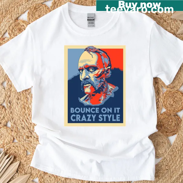 Edgy text graphic about bouncing back on a t-shirt