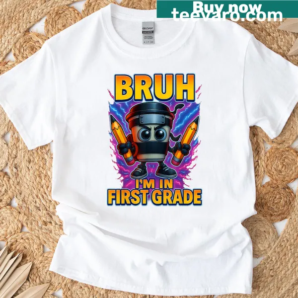 First grade humorous T-shirt with fun text