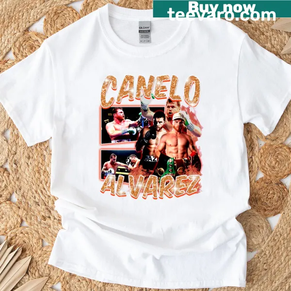 Vintage bootleg-style T-shirt honoring boxer Canelo Alvarez