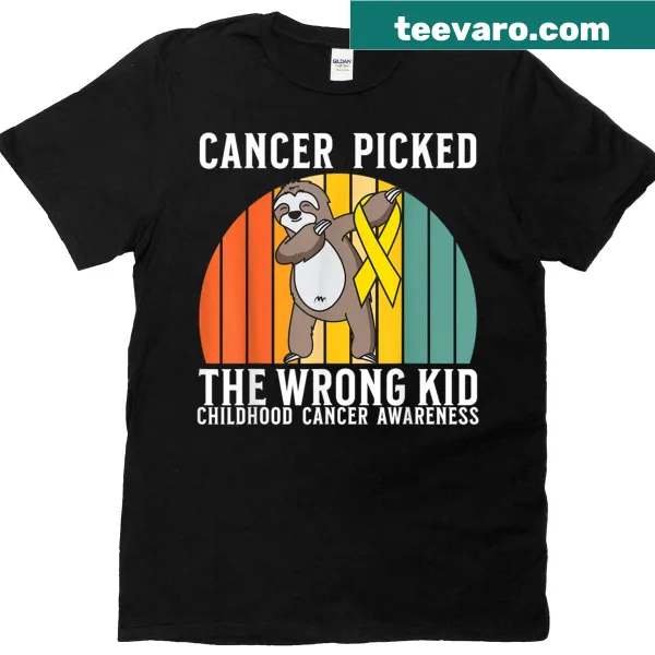 Childhood cancer awareness T-shirt with empowering messages