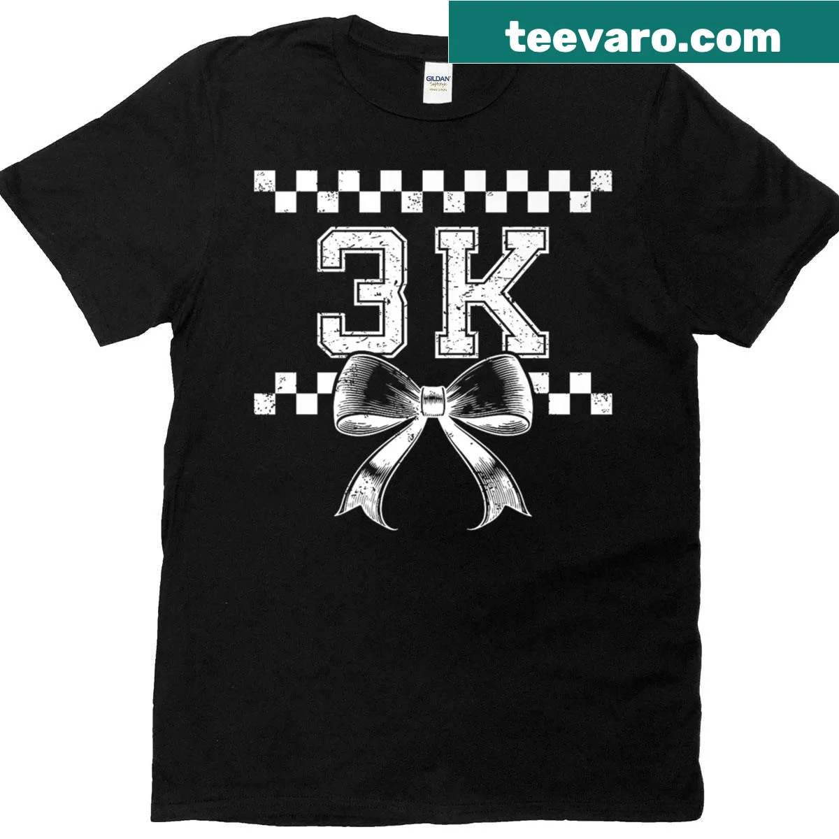 Cute preppy kid t-shirt with a coquette bow graphic — on a men's t-shirt