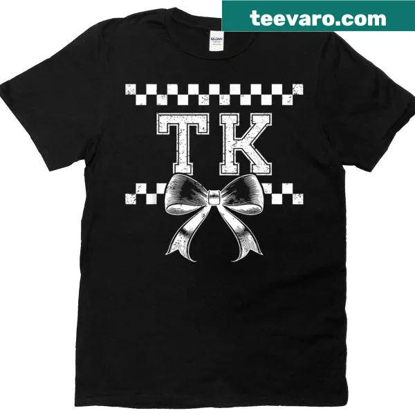 Preppy first day of school T-shirt with bow graphic for girls