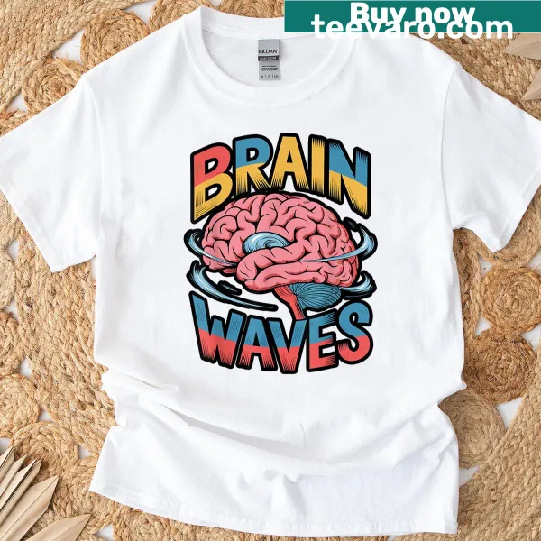 Funny t-shirt with brain waves graphic and science pun