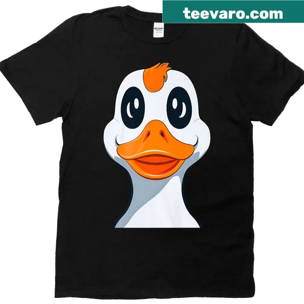 Cute goose duck face design for kids' Halloween t-shirt