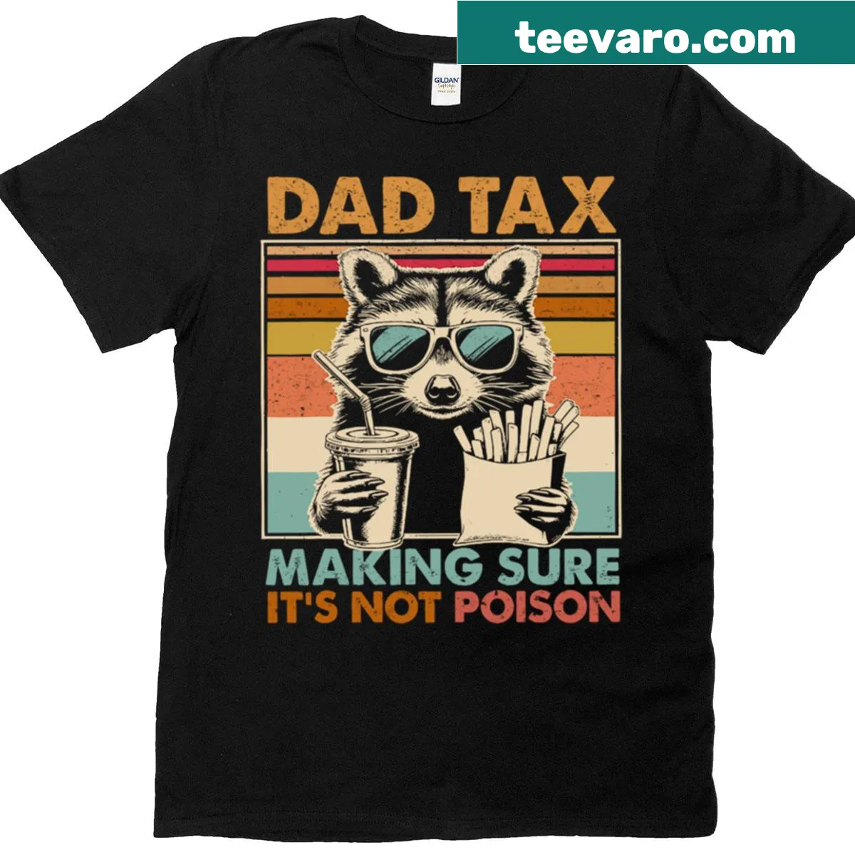 Funny food-related dad joke t-shirt with text — on a men's t-shirt