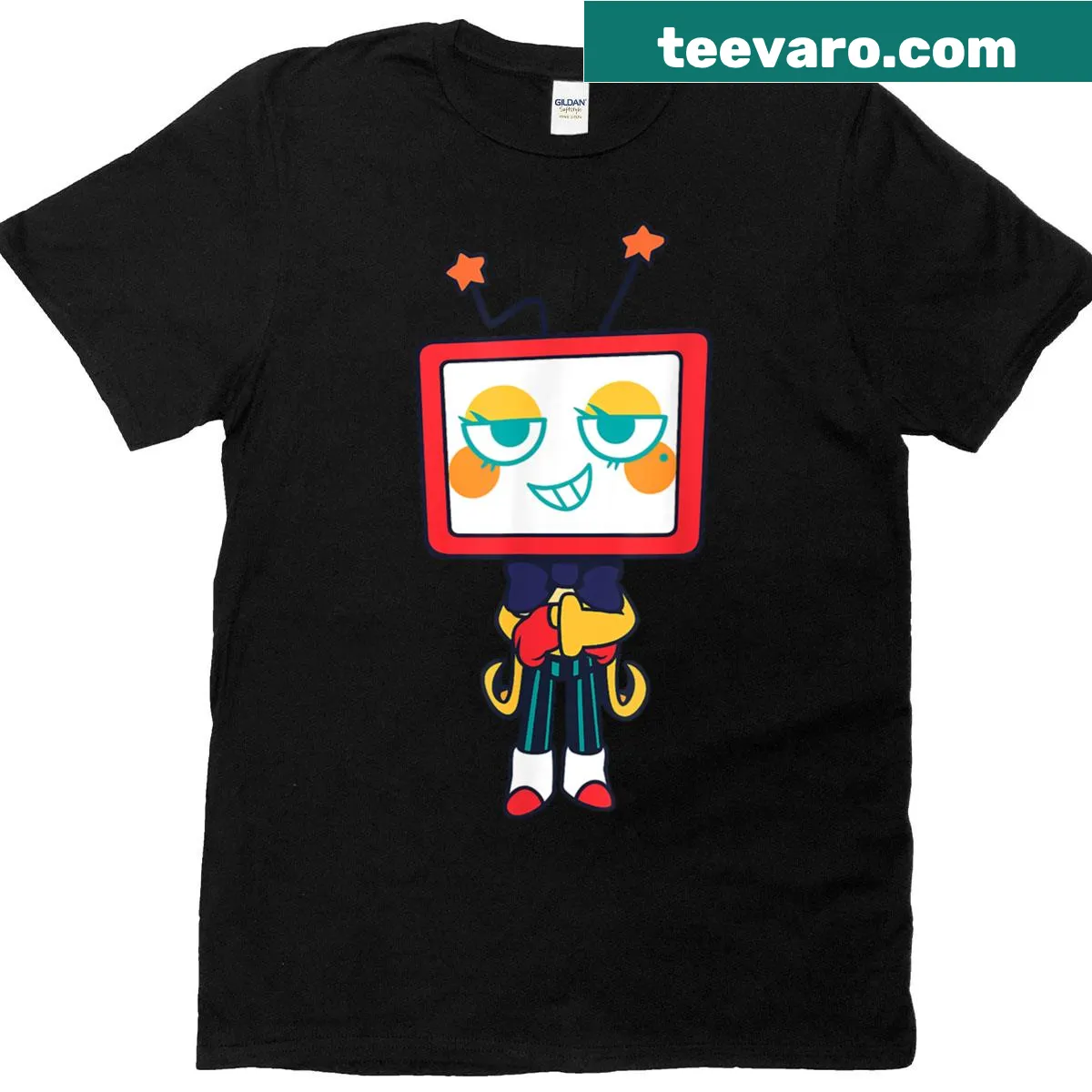 Cartoon birthday design with 'Vee' character — on a men's t-shirt