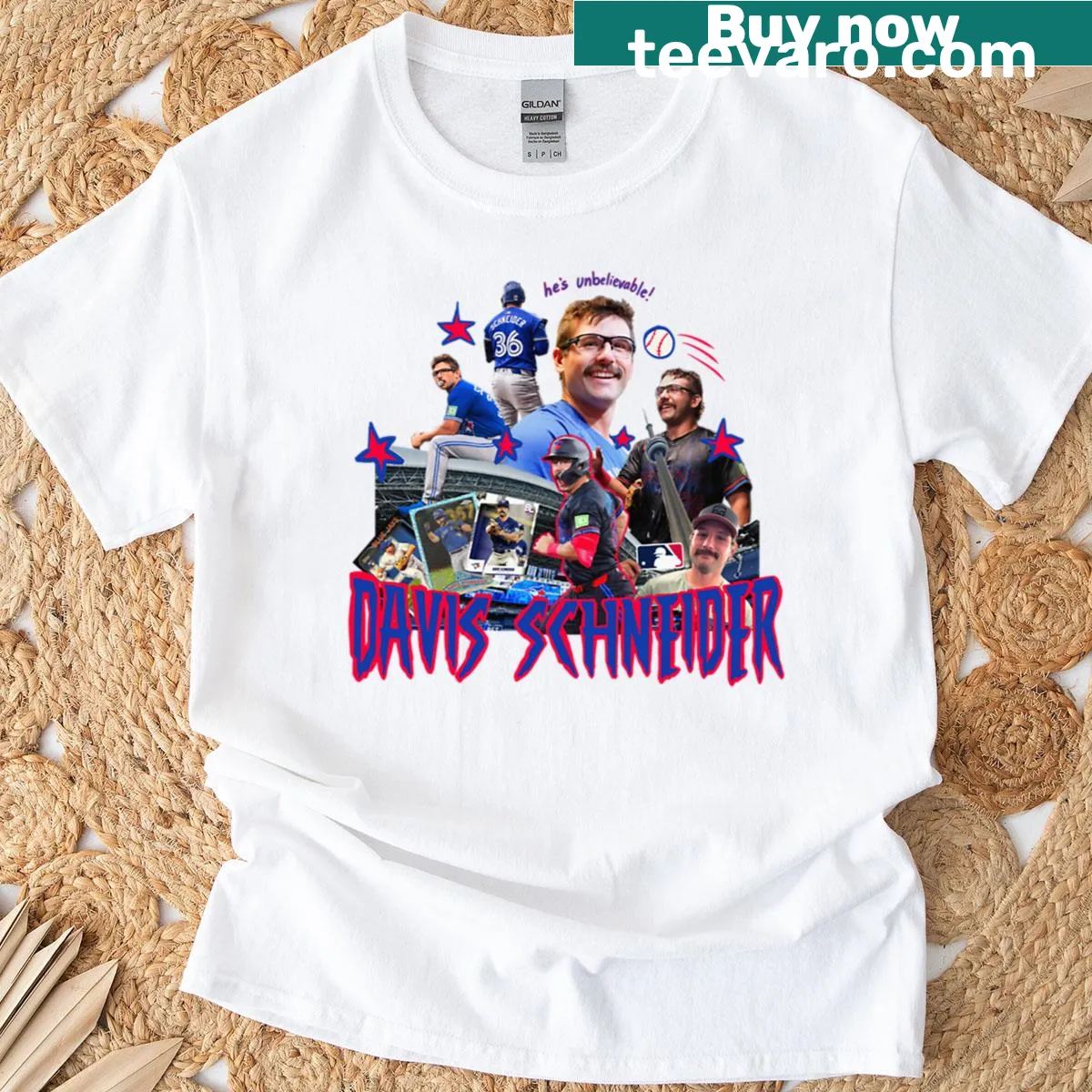 Illustrated T-shirt featuring a sports theme dedicated to Davis Schneider — on a men's t-shirt