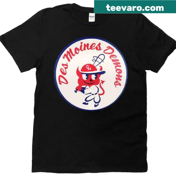 Vintage distressed Des Moines Demons baseball T-shirt with team logo