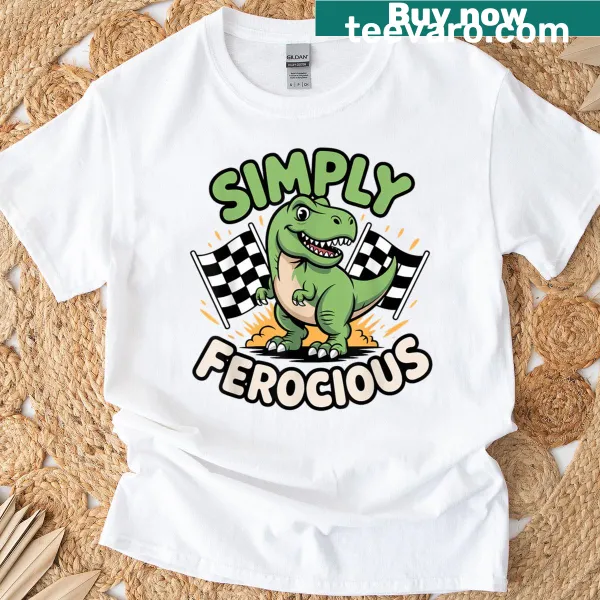 Cute cartoon T-rex graphic T-shirt for kids
