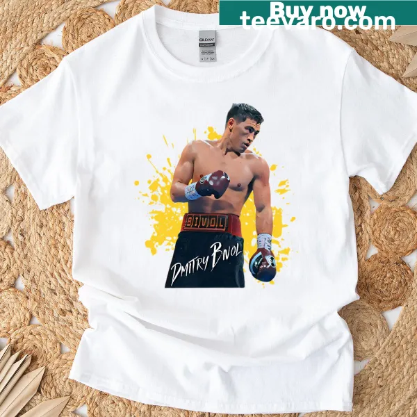 Bold T-shirt featuring Dmitry Bivol's name graphic
