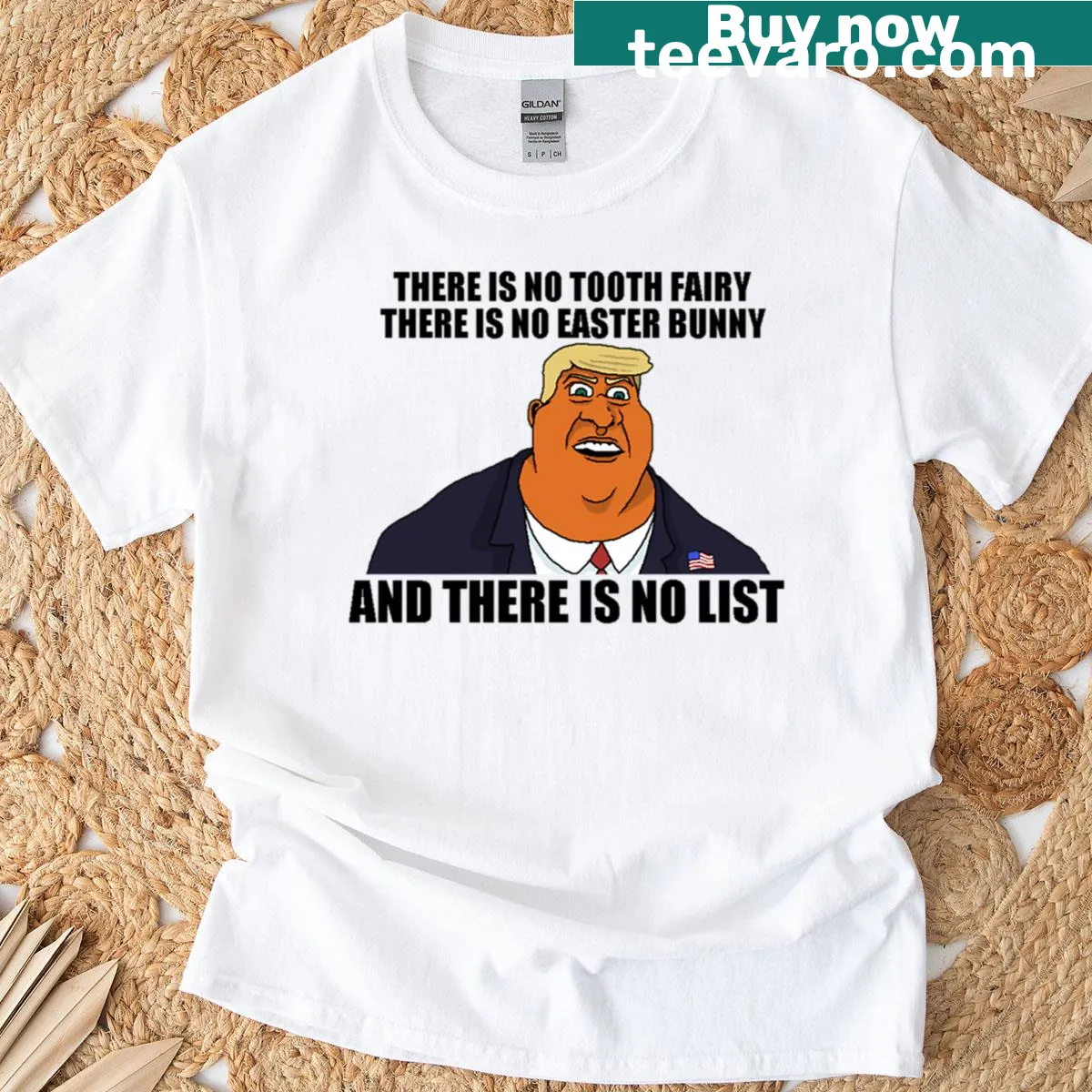 Political humor t-shirt with a bold saying — on a men's t-shirt