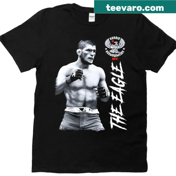 T-shirt honoring Khabib Nurmagomedov with a bold fist graphic