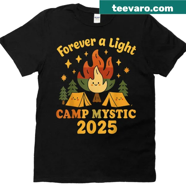 Camp Mystic 2025 T-shirt for girls with playful adventure graphics