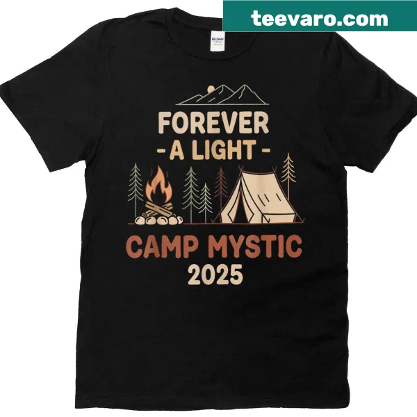 Camp Mystic 2025 T-shirt featuring a spiritual journey graphic