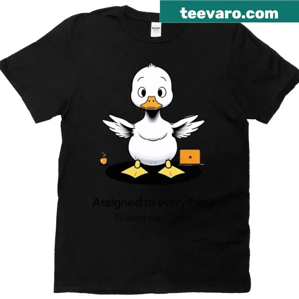 Cute duck design with humorous intern quote on t-shirt