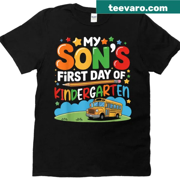 Playful first day of kindergarten graphic t-shirt for parents