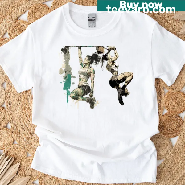 Girl sports bra themed typography t-shirt