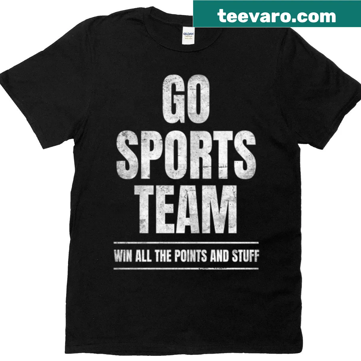 Funny sports team t-shirt with playful text about winning points — on a men's t-shirt